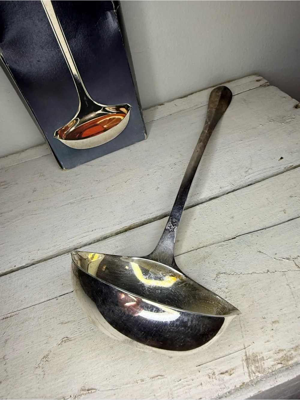 Vintage 1983 Leonard Silver MFG Towle Co. Silverplated Punch Or Soup Ladle #689